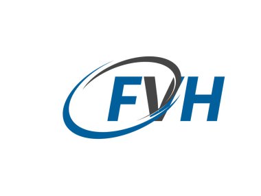 FVH yaratıcı logo tasarımı vektör çizimi