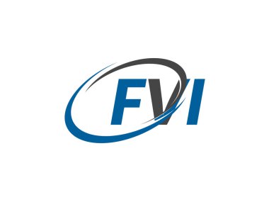 FVI yaratıcı logo tasarımı vektör çizimi