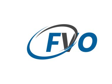 FVO yaratıcı logo tasarımı vektör çizimi