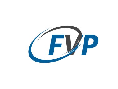 FVP yaratıcı logo tasarımı vektör çizimi
