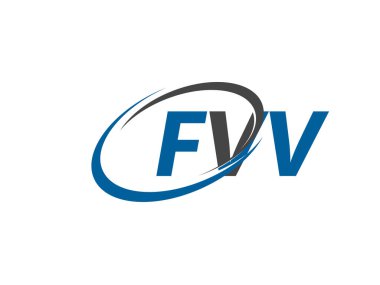 FVV yaratıcı logo tasarımı vektör çizimi