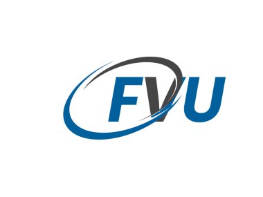 FVU yaratıcı logo tasarımı vektör çizimi