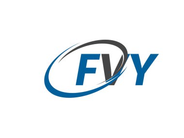FVY yaratıcı logo tasarımı vektör çizimi