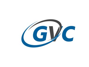 GVC yaratıcı logo tasarımı vektör çizimi