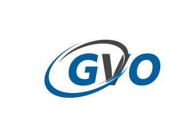 GVO yaratıcı logo tasarımı vektör çizimi