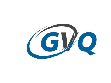 GVQ yaratıcı logo tasarımı vektör çizimi