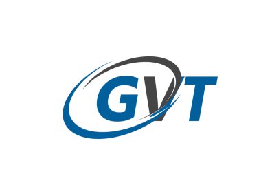 GVT yaratıcı logo tasarımı vektör çizimi