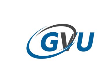 GVU yaratıcı logo tasarımı vektör çizimi