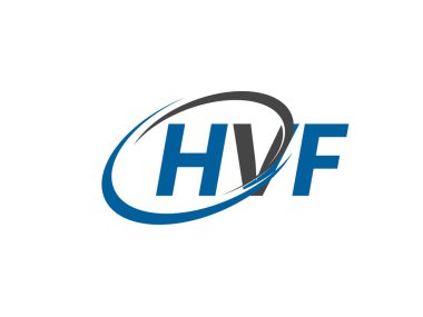 HVF yaratıcı logo tasarımı vektör çizimi