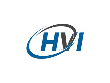 HVI yaratıcı logo tasarımı vektör çizimi