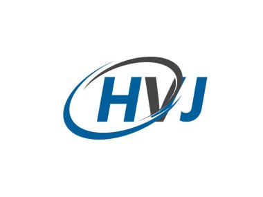 HVJ yaratıcı logo tasarımı vektör çizimi