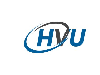 HVU yaratıcı logo tasarımı vektör çizimi