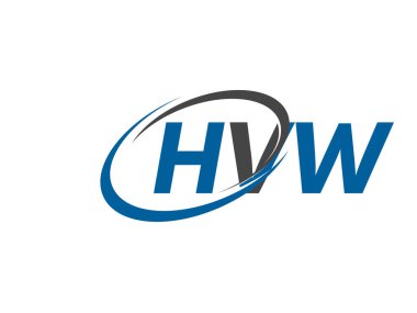 HVW yaratıcı logo tasarımı vektör çizimi