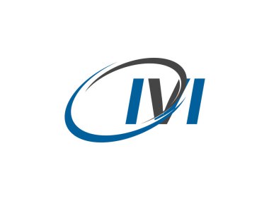 IVI yaratıcı logo tasarımı vektör çizimi
