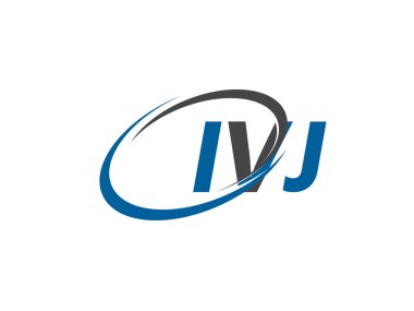 IVJ yaratıcı logo tasarımı vektör çizimi