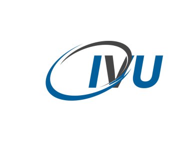 IVU yaratıcı logo tasarımı vektör çizimi