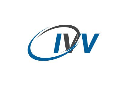 IVV yaratıcı logo tasarımı vektör çizimi