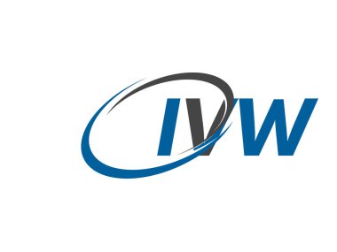 IVW yaratıcı logo tasarımı vektör çizimi