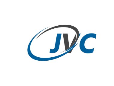 JVC yaratıcı logo tasarımı vektör çizimi