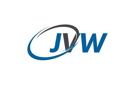 JVW yaratıcı logo tasarımı vektör çizimi