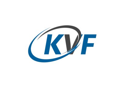 KVF yaratıcı logo tasarımı vektör çizimi