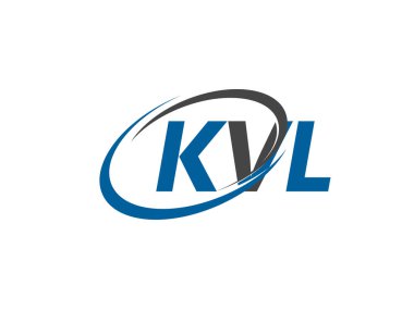 KVL yaratıcı logo tasarımı vektör çizimi