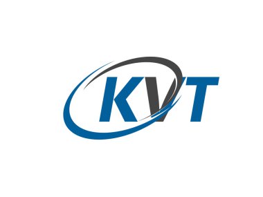KVT yaratıcı logo tasarımı vektör çizimi