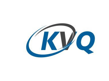 KVQ yaratıcı logo tasarımı vektör çizimi