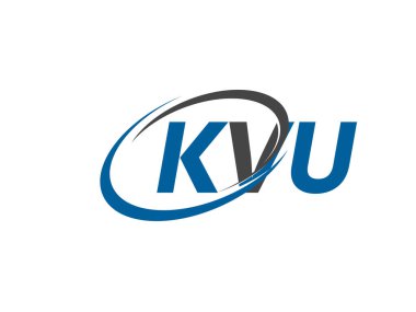 KVU yaratıcı logo tasarımı vektör çizimi