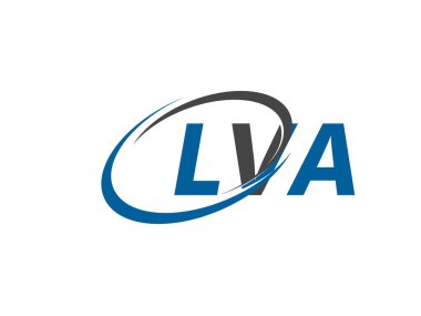 LVA yaratıcı logo tasarımı vektör çizimi