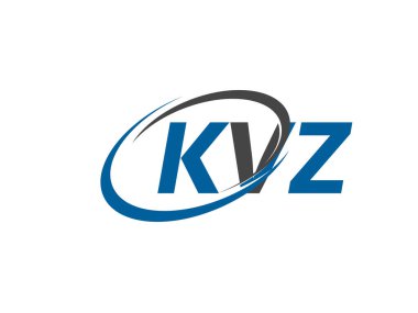 KVZ yaratıcı logo tasarımı vektör çizimi