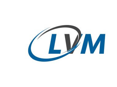 LVM yaratıcı logo tasarımı vektör çizimi