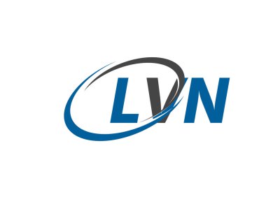 LVN yaratıcı logo tasarımı vektör çizimi