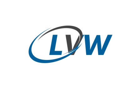 LVW yaratıcı logo tasarımı vektör çizimi