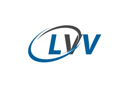 LVV yaratıcı logo tasarımı vektör çizimi