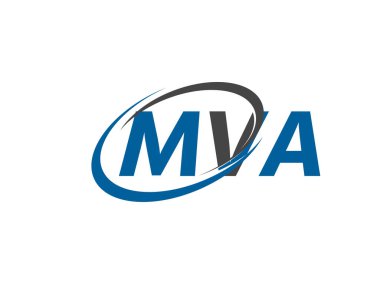 MVA yaratıcı logo tasarımı vektör çizimi