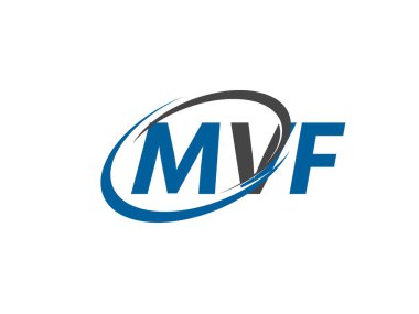 MVF yaratıcı logo tasarımı vektör çizimi