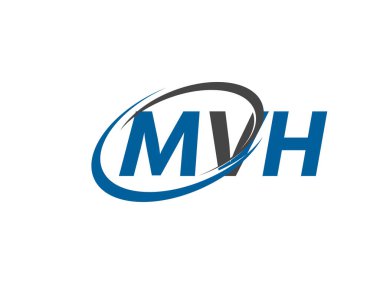 MVH yaratıcı logo tasarımı vektör çizimi