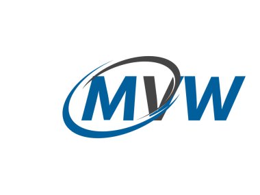 MVW yaratıcı logo tasarımı vektör çizimi