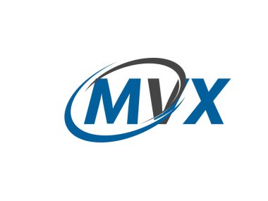 MVX yaratıcı logo tasarımı vektör çizimi