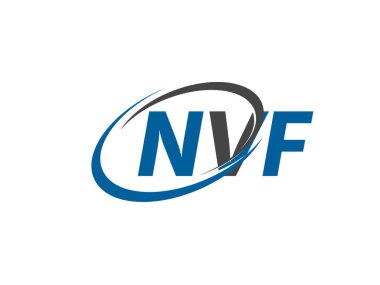 NVF yaratıcı logo tasarımı vektör çizimi