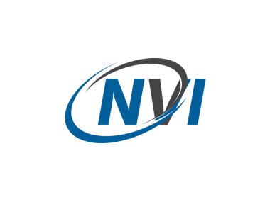 NVI yaratıcı logo tasarımı vektör çizimi