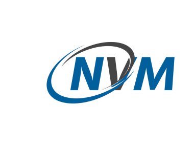 NVM yaratıcı logo tasarımı vektör çizimi