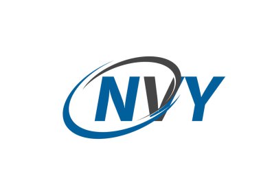NVY yaratıcı logo tasarımı vektör çizimi