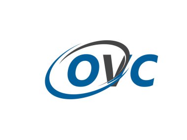 OVC yaratıcı logo tasarımı vektör çizimi