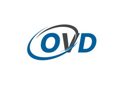 OVD yaratıcı logo tasarımı vektör çizimi