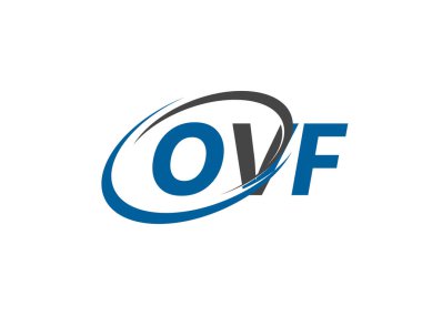 OVF yaratıcı logo tasarımı vektör çizimi