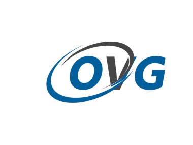 OVG yaratıcı logo tasarımı vektör çizimi