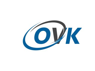 OVK yaratıcı logo tasarımı vektör çizimi