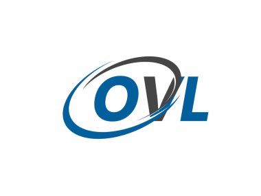 OVL yaratıcı logo tasarımı vektör çizimi